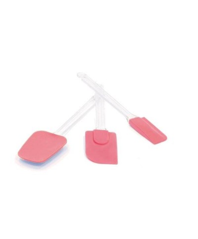 1 - SET 3 SPATOLE SILICONE ROSA