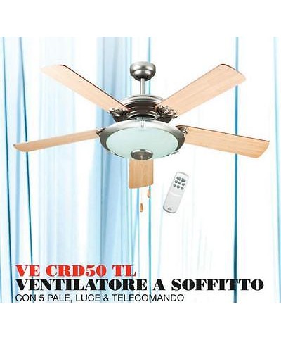2 - Ventilatore a Soffitto DCG VECRD50TL con luce