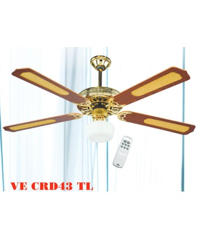 1 - Ventilatore da soffitto con Telecomando + Luce VECRD43TL DCG
