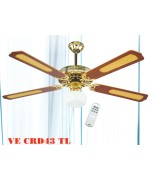 1 - Ventilatore da soffitto con Telecomando + Luce VECRD43TL DCG