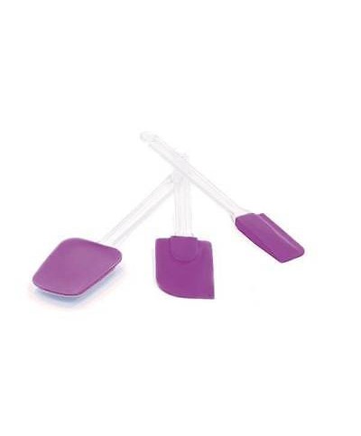 1 - SILIKOMART SPATOLA SPATOLE 3 PEZZI VIOLA PER TORTA IN SILICONE ACC 029