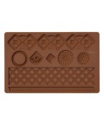 1 - WILTON STAMPO SILICONE FANTASIA MACRAMè PER FONDENTE DECORARE DOCORO DOLCI