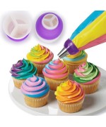 3 - Adattatore sac a' poche decorazioni a tre 3 colori effetto vortice Wilton