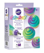 5 - Sac à poche set 9 pz decorazioni a tre colori Color Swirl Wilton