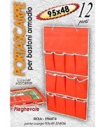 1 - Portascarpe salvaspazio 12 posti pieghevole da armadio per bastoni color