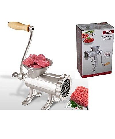 1 - ILSA TRITACARNE MANUALE GHISA TRITA CARNE PIASTRA 8 MM COLTELLO 1472 N 22