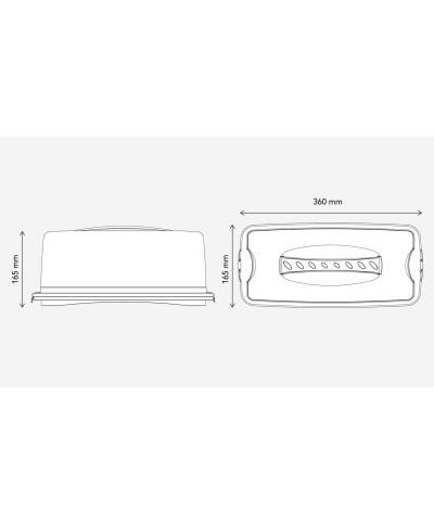 2 - Portatorte Rotho plumcake rettangolare cm 36 x 16,5