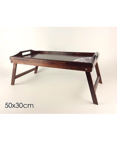 1 - TAVOLINO VASSOIO DA LETTO CUCINA SERVIZIO PIEDI RIPIEGABILI 50 X 30 CM