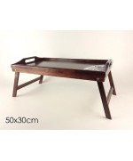 1 - TAVOLINO VASSOIO DA LETTO CUCINA SERVIZIO PIEDI RIPIEGABILI 50 X 30 CM