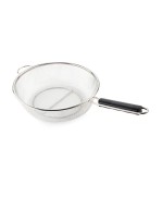 1 - Colino a fondo piatto con manico rete inox ø 25 cm