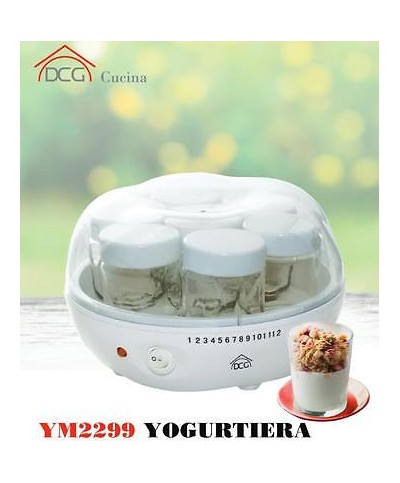 1 - DCG ELTRONIC YOGURTIERA ELETTRICA 7 VASETTI MACCHINA YOGURT MAKER YM 2299