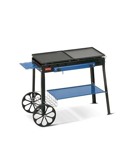 1 - FERRABOLI BARBECUE 94 ACCIAIO STEREO GHISA GAS GPL PIASTRA ROCCIA LAVICA