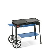 1 - FERRABOLI BARBECUE 94 ACCIAIO STEREO GHISA GAS GPL PIASTRA ROCCIA LAVICA