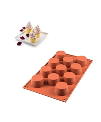 1 - Stampo 11 muffin silicone Silikomart SF022 multiporzione