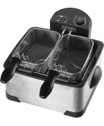 3 - Friggitrice 2 cestelli 4 lt Clatronic  FR 3195