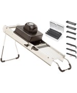 1 - Affettaverdura mandolina acciaio 40 cm Eva 040654 + 7 lame