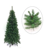 1 - ALBERO DI NATALE SLIM ARTIFICIALE VERDE CERVINO CM 230 MT 2,30 SUPER FOLTO
