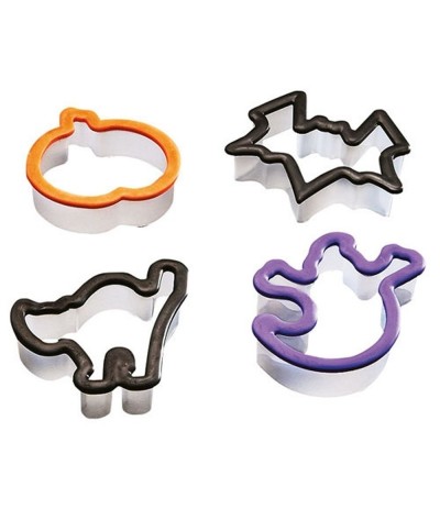 1 - WILTON 4 PZ TAGLIAPASTA FORME HALLOWEEN FANTASMA ZUCCA GATTO PIPISTRELLO