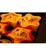 1 - KIT 6 PIROTTINI A STELLA STAMPO STAMPI FORMA SILICONE MUFFIN DOLCI SET