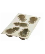 3 - Stampo multiporzione 5 mini ananas 3D silicone Silikomart