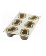 3 - Stampo multiporzione 6 Rosso Ciliegia 3D silicone Silikomart