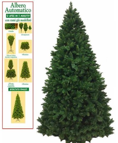 1 - Albero di Natale Automatico Stella Alpina cm 210 rami 1099 422406