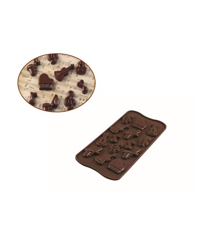 1 - Stampo silicone Melody Silikomart cioccolatini SCG43