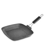 1 - Bistecchiera alluminio rigata pressofuso 28 x28 cm Lagostina