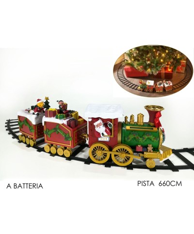 1 - Trenino natalizio musicale treno sotto albero di Natale Ø cm 137 405608