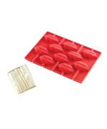 1 - Stampo silicone 10 Kiss Pops Silikomart bacio