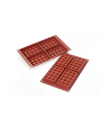 1 - SILIKOMART STAMPO IN SILICONE MULTIPORZIONE 4 WAFFEL DOLCI FOOD SF 155
