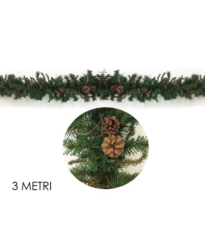 1 - Ghirlanda di Natale con pigne 3 Metri 422091