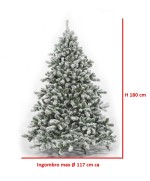 3 - Albero di Natale artificiale Tirolese Innevato cm 180