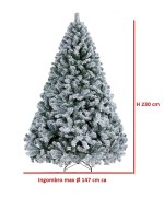4 - Albero di Natale artificiale Tirolese Innevato cm 230
