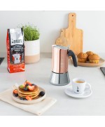 4 - Caffettiera in acciaio 6 tazze New Venus Rame Bialetti 7285