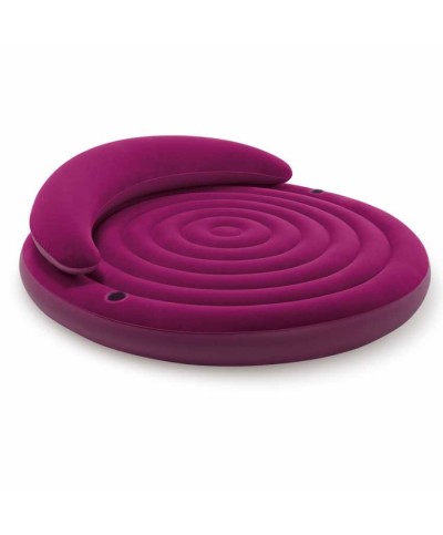 1 - Poltrona letto rotonda tonda gonfiabile lounge mirtillo Intex 68881