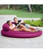 3 - Poltrona letto rotonda tonda gonfiabile lounge mirtillo Intex 68881