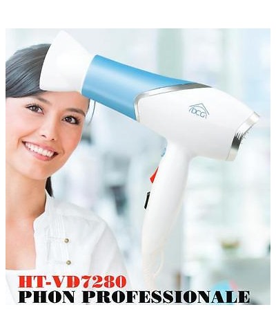 1 - DCG ASCIUGACAPELLI ASCIUGA CAPELLI PHON 2 VELOCITA' HTVD 7280 2000 WATT