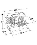 4 - Affettatrice professionale Nera 25 cm Rgv