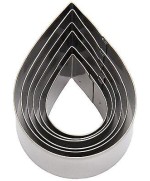 1 - PADERNO SET 6 STAMPI TAGLIAPASTA GOCCIA TAGLIA BISCOTTI TAGLIABISCOTTI