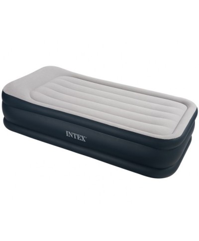 2 - MATERASSO GONFIABILE AIRBED SINGOLO CON POMPA BICOLOR T TWIN