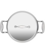2 - Casseruola 24 cm con coperchio Lagostina Accademia acciaio inox