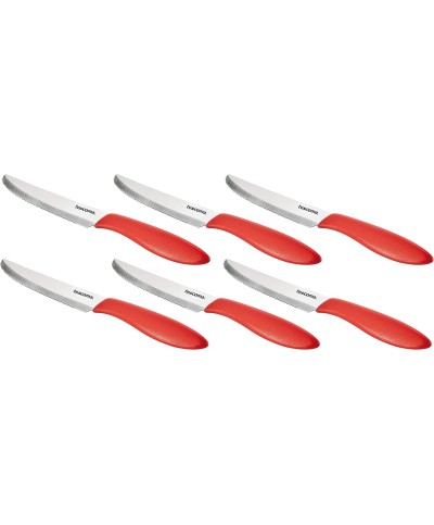 1 - Tescoma set 6 coltelli da tavola Presto 12 cm rosso 863054.20