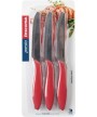 3 - Tescoma set 6 coltelli da tavola Presto 12 cm rosso 863054.20