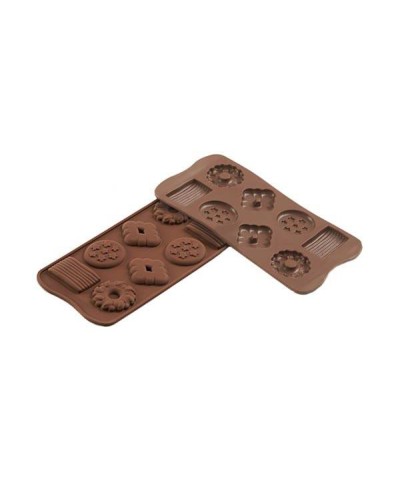 1 - SILIKOMART STAMPO SILICONE FORNO EASYCHOC BISCUITS CIOCCOLATINI SCG25