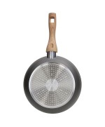 2 - Great Stone tris set 3 padelle 20 - 24 - 28 cm grigio Tognana