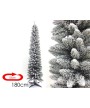 1 - Albero di Natale artificiale slim salvaspazio Monviso Innevato cm 180