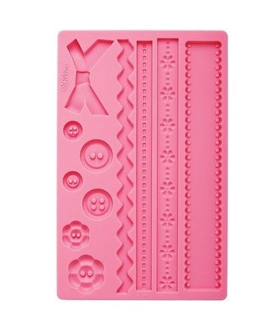1 - WILTON STAMPO SILICONE FANTASIA BOTTONE PER FONDENTE DECORARE DOCORO DOLCI