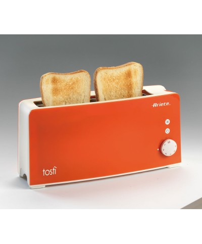 1 - ARIETE TOSTAPANE TOSTA LONG SLOT TOSTER GRIGLIA EXTRA LARGE ARANCIO 127