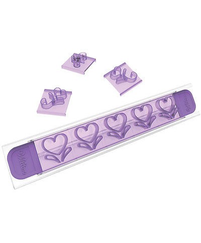 1 - WILTON SET 19 STAMPI IMPRIMI DECORI DECORA CUORI PER BORDI DOLCI TORTA